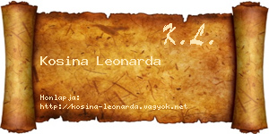 Kosina Leonarda névjegykártya